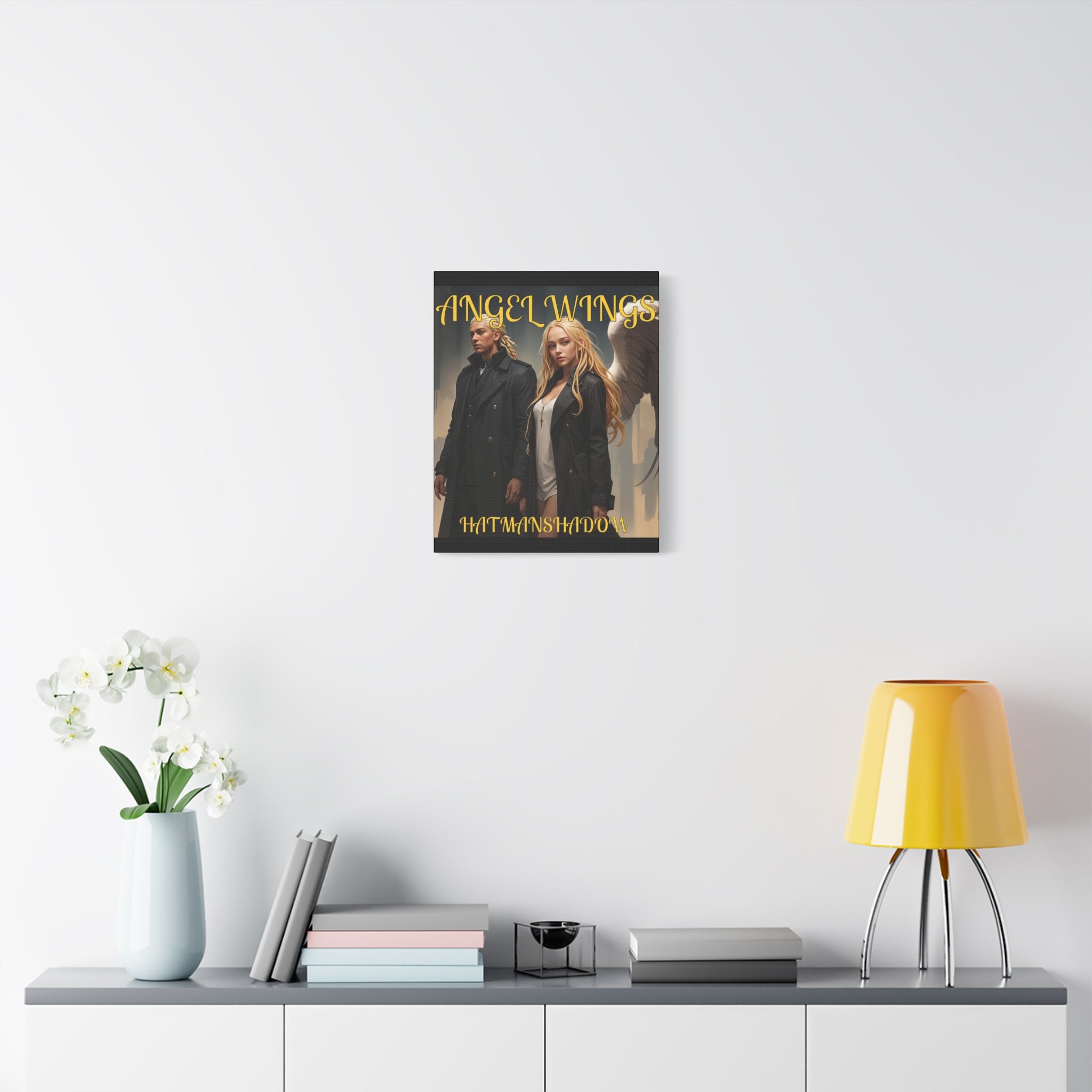 Angelic Duo Matte Stretched Canvas Wall Art