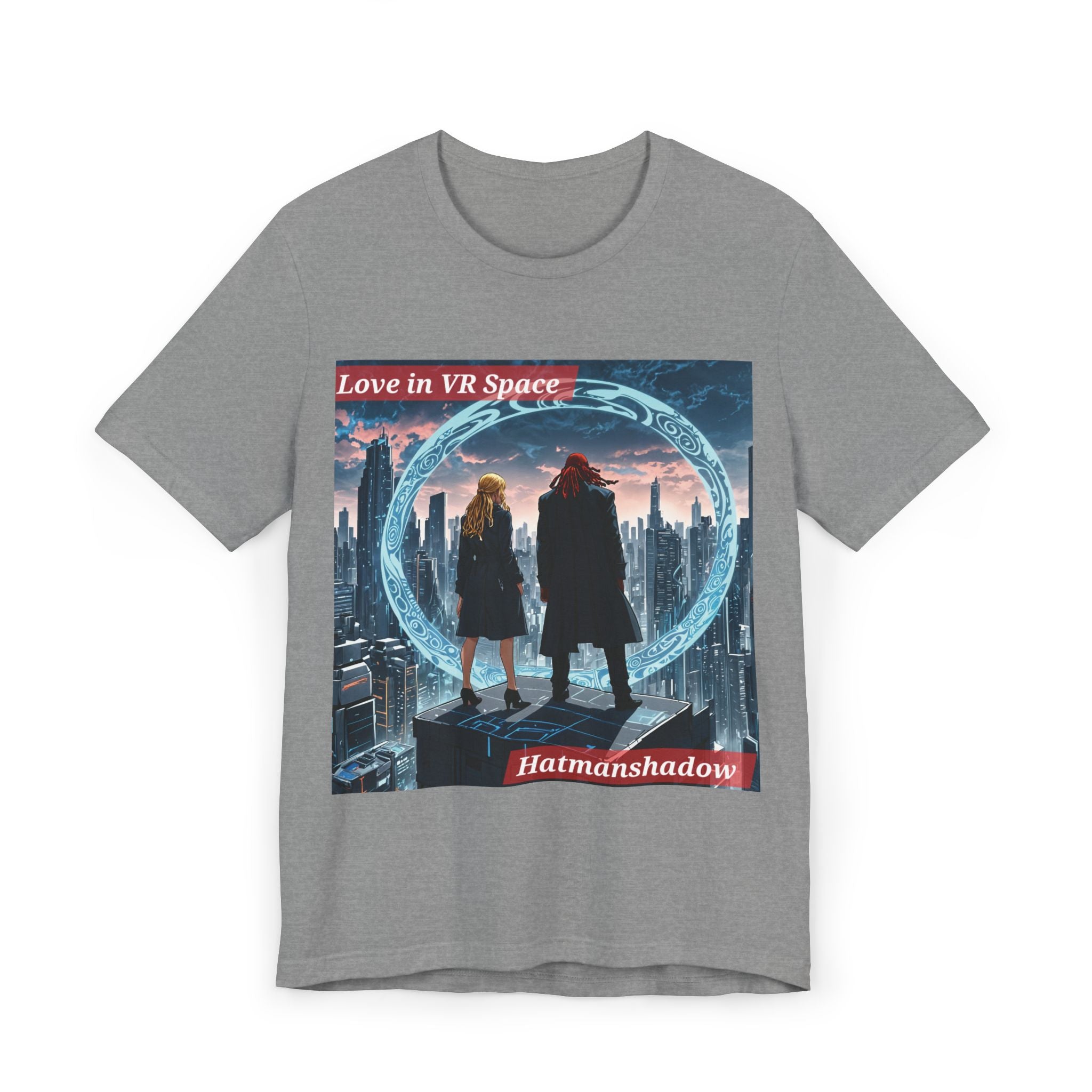 VR Love Graphic T-Shirt — "Love in VR Space" Sci‑Fi Couple Tee