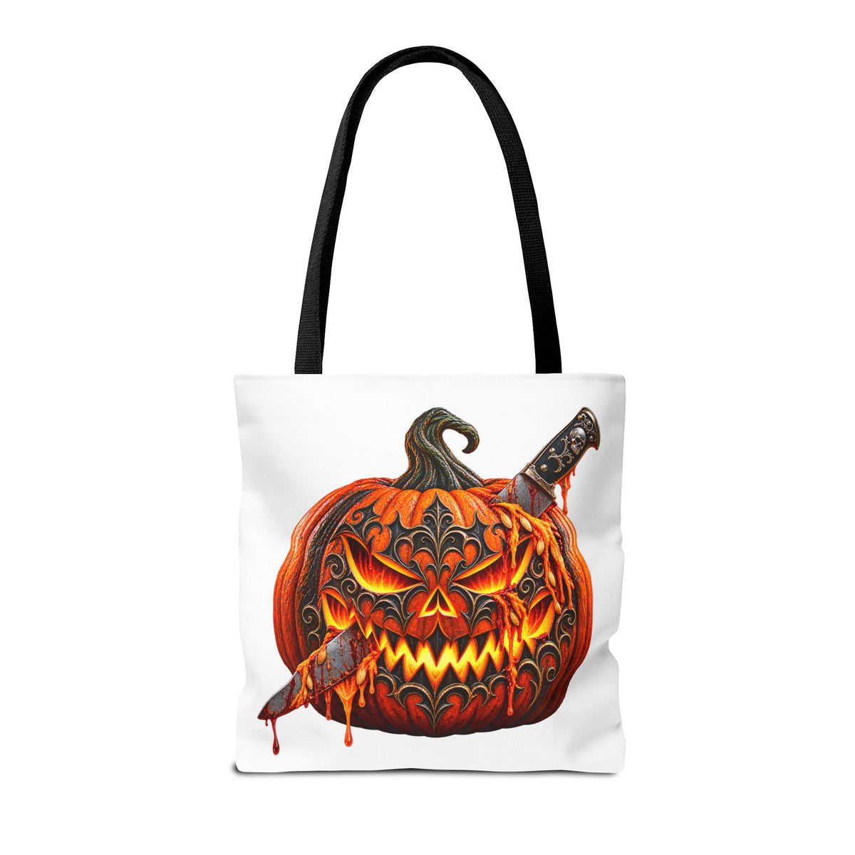Gothic Carved Pumpkin Tote Bag (AOP)