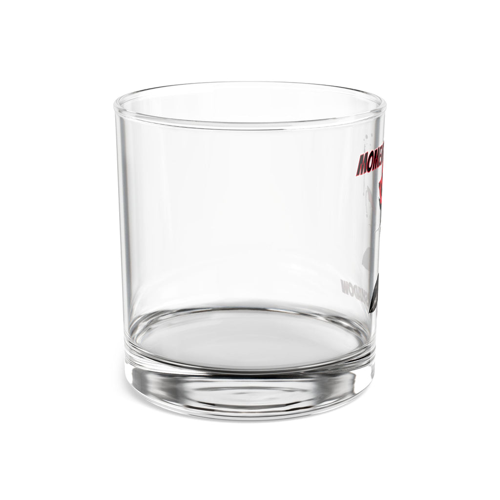 Moments Red Rose Rocks Glass — 10oz Whiskey Tumbler with 'MOMENTS' Design