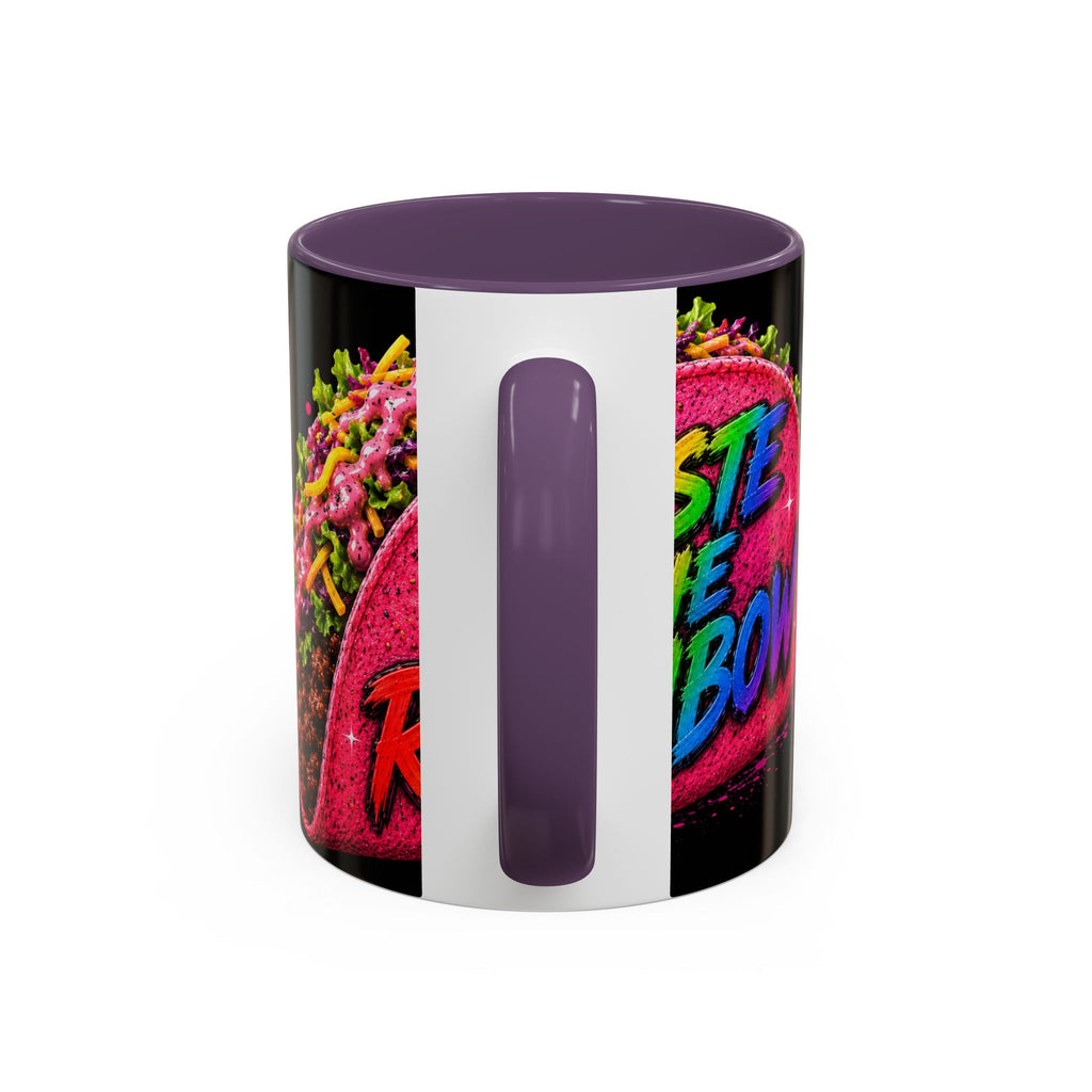 Taste The Rainbow Taco Coffee Mug — Colorful Novelty Accent Mug (11/15oz)
