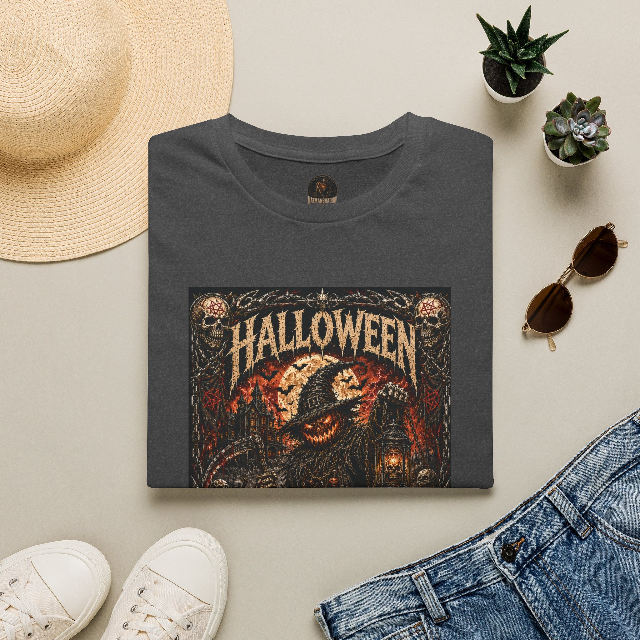 Halloween Trick or Treat T-Shirt — Spooky Vintage Pumpkin Design