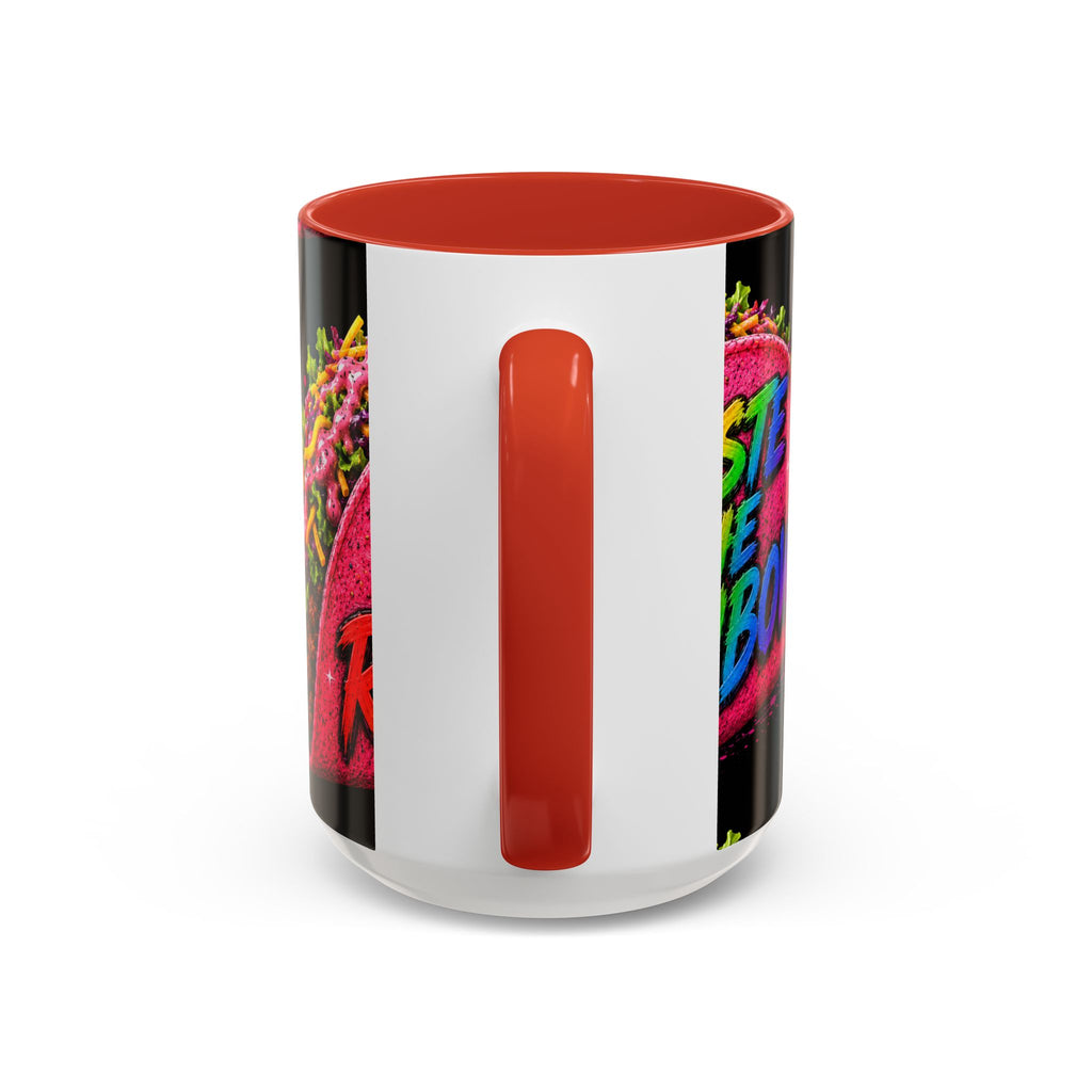 Taste The Rainbow Taco Coffee Mug — Colorful Novelty Accent Mug (11/15oz)