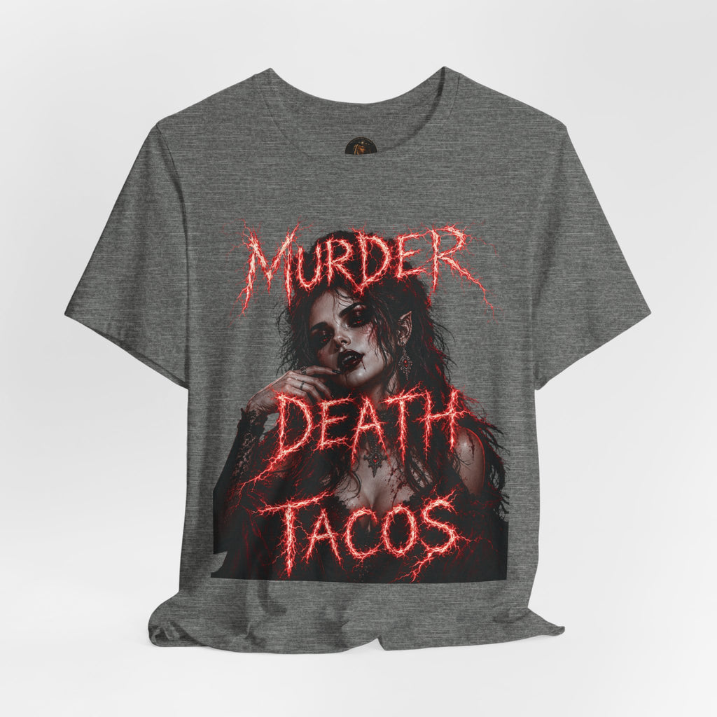 Graphic Tee — "Murder Death Tacos" Gothic Horror Taco Shirt