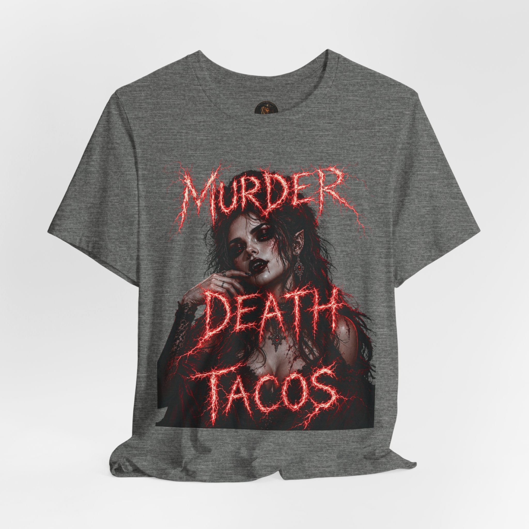Graphic Tee — "Murder Death Tacos" Gothic Horror Taco Shirt