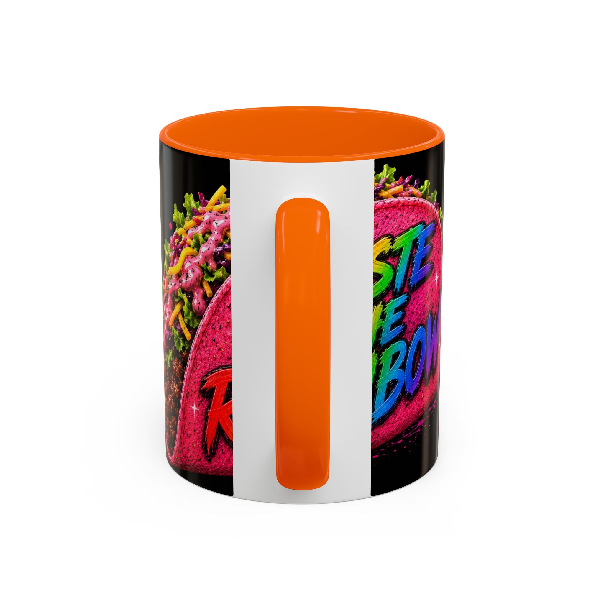 Taste The Rainbow Taco Coffee Mug — Colorful Novelty Accent Mug (11/15oz)