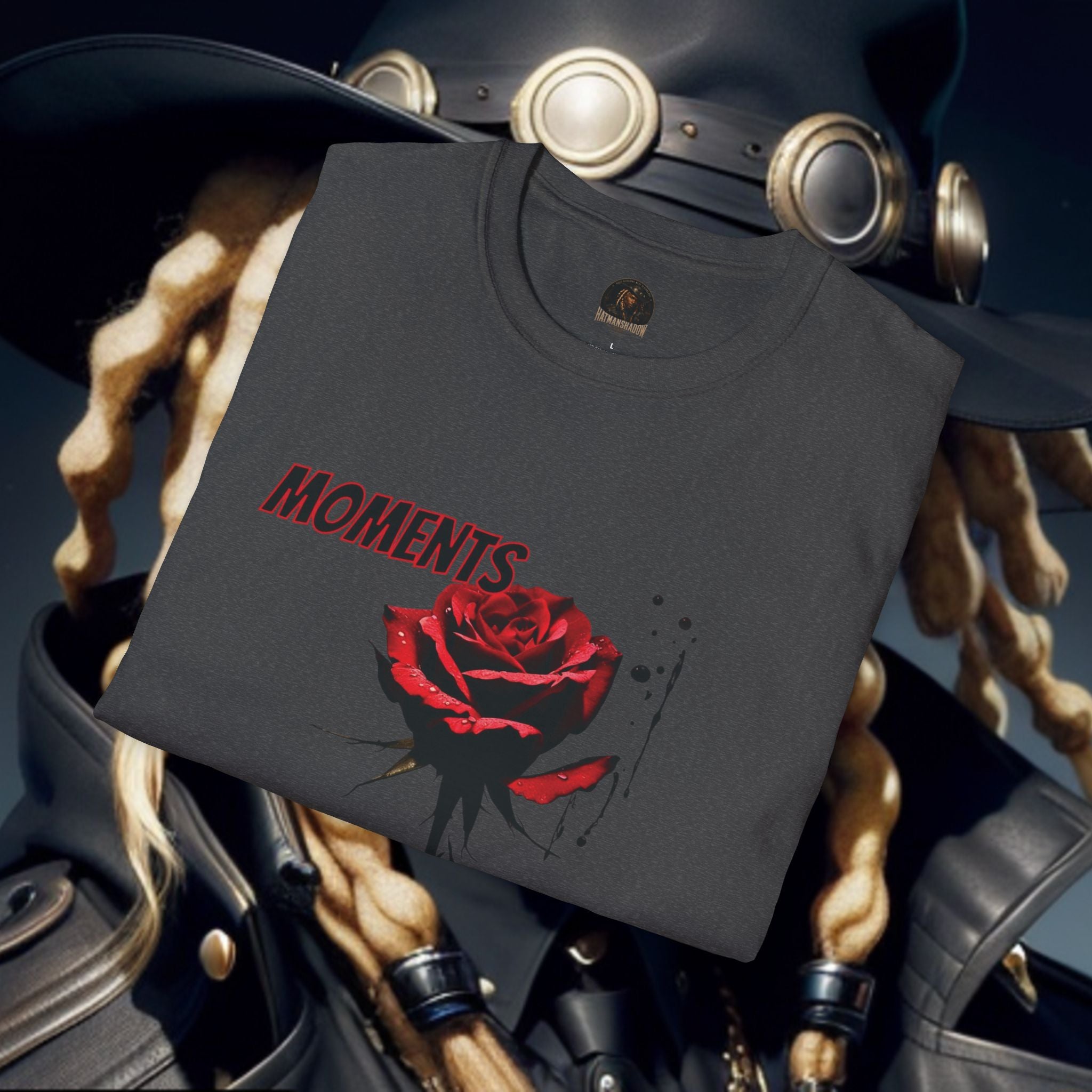 Moments Rose T-Shirt — Red Rose Graphic Tee