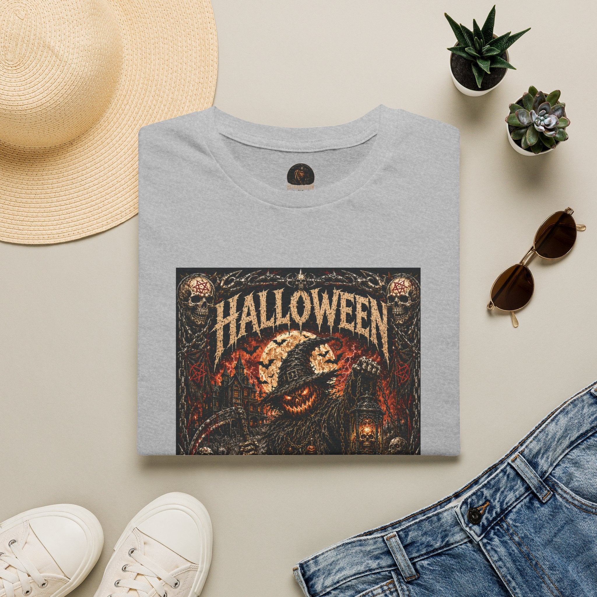 Halloween Trick or Treat T-Shirt — Spooky Vintage Pumpkin Design