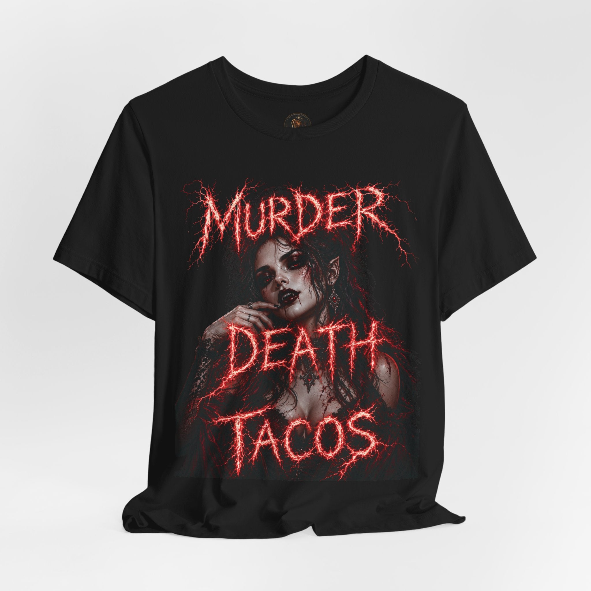 Graphic Tee — "Murder Death Tacos" Gothic Horror Taco Shirt