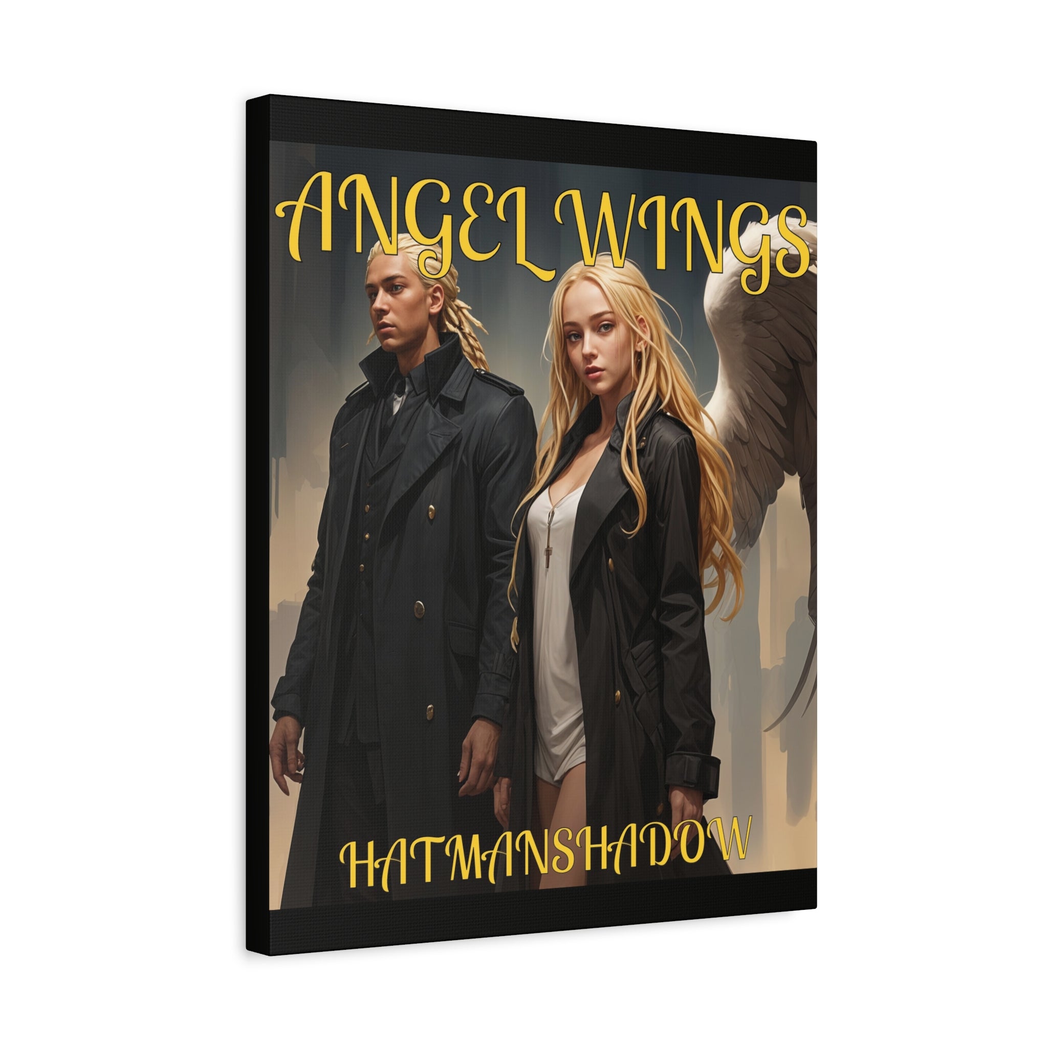 Angelic Duo Matte Stretched Canvas Wall Art