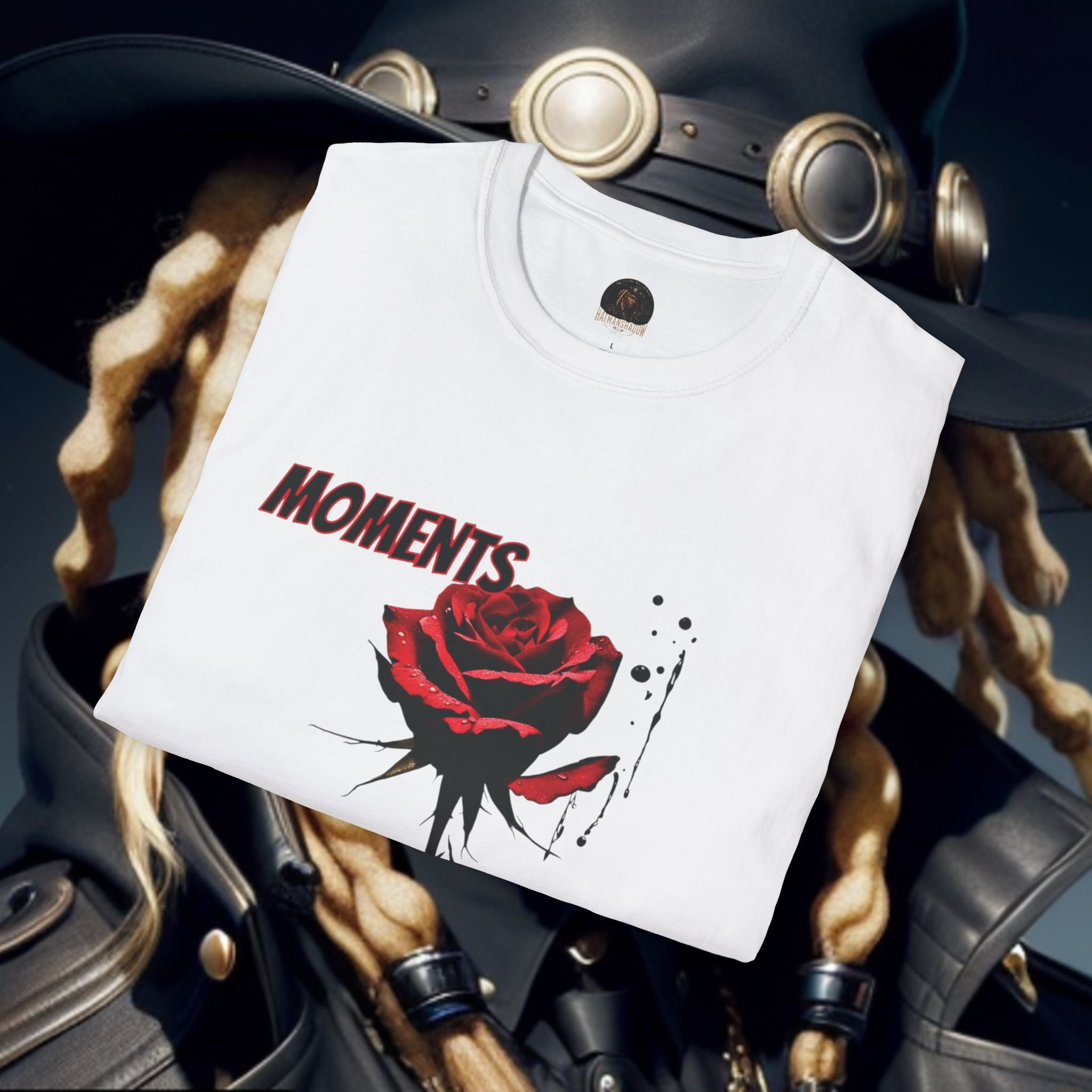 Moments Rose T-Shirt — Red Rose Graphic Tee