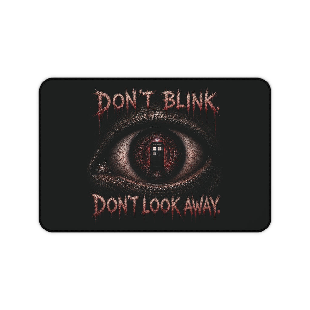 Horror Eye Desk Mat — "Don't Blink. Don't Look Away." Gaming/Office Mouse Pad