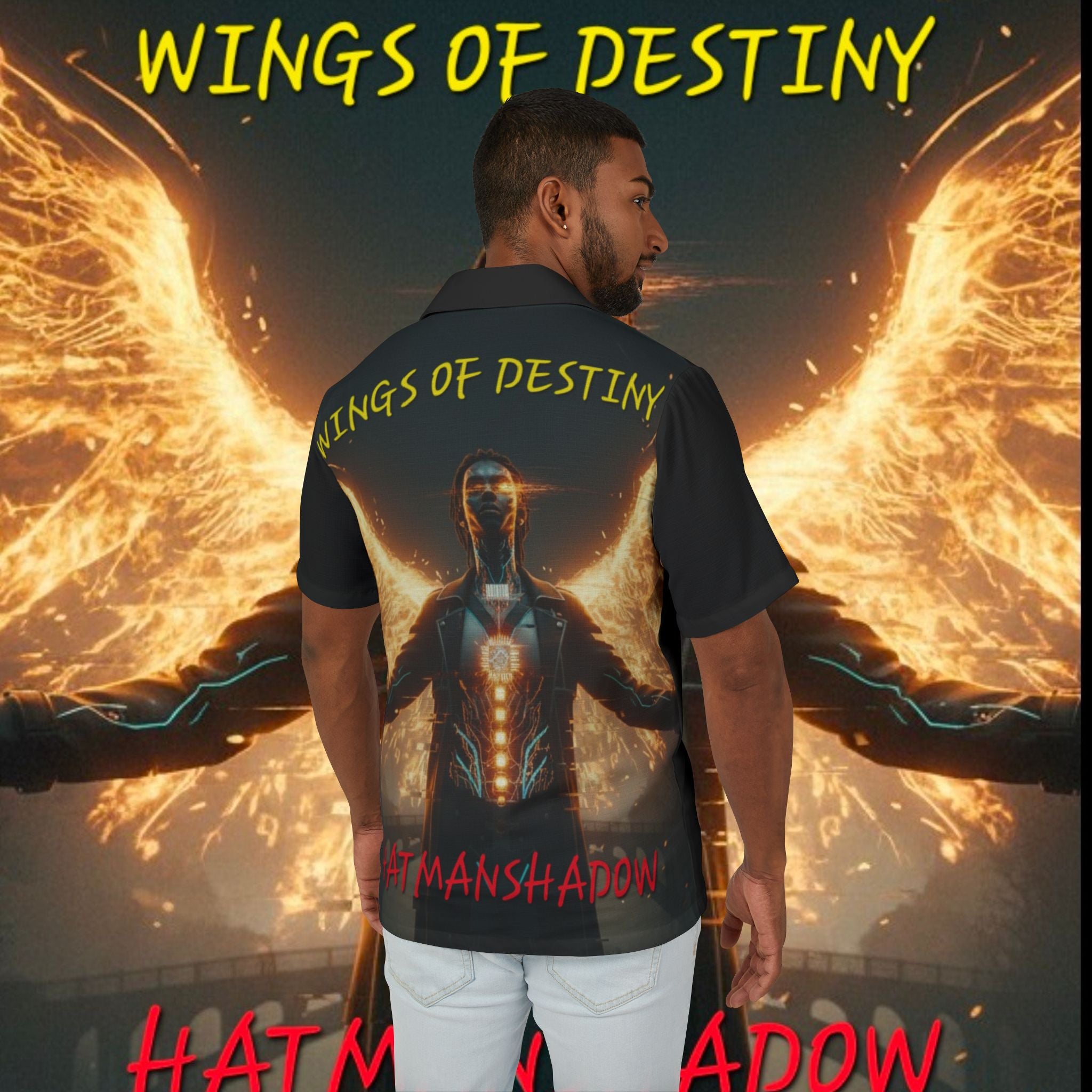 Wings of Destiny Hawaiian Camp Shirt — Fiery Angel Graphic AOP