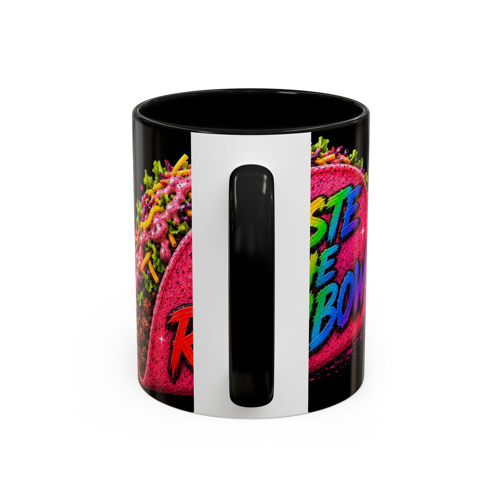 Taste The Rainbow Taco Coffee Mug — Colorful Novelty Accent Mug (11/15oz)