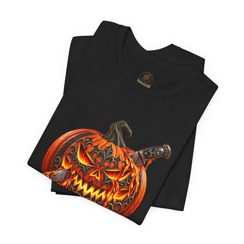 Gothic Carved Pumpkin Unisex Jersey Short Sleeve Tee