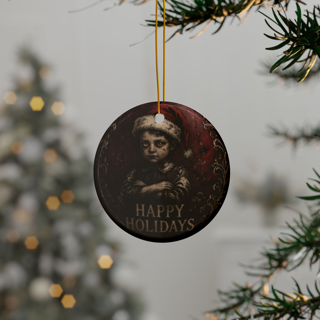 Goth Ceramic Christmas Ornament#2, 2-Side Print, (1pc, 3pcs, 5pcs, 10pcs)