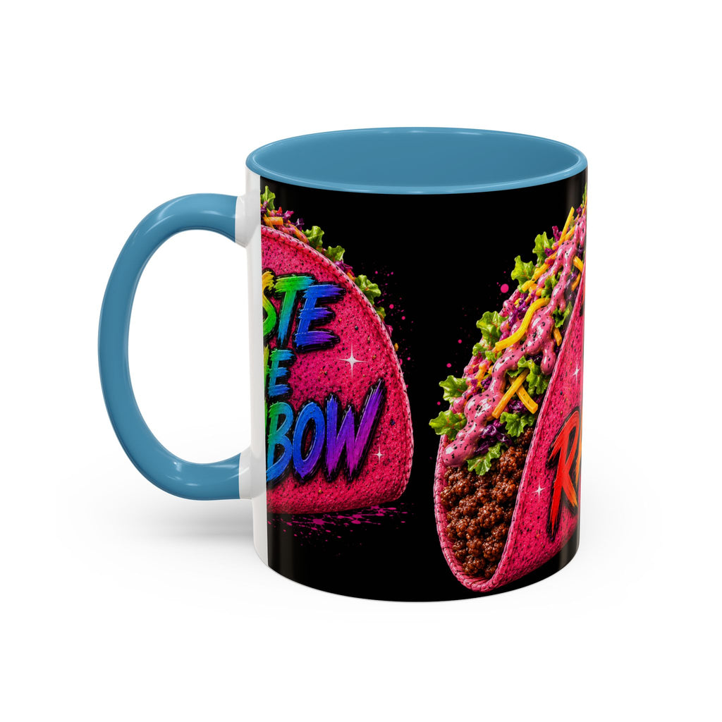 Taste The Rainbow Taco Coffee Mug — Colorful Novelty Accent Mug (11/15oz)