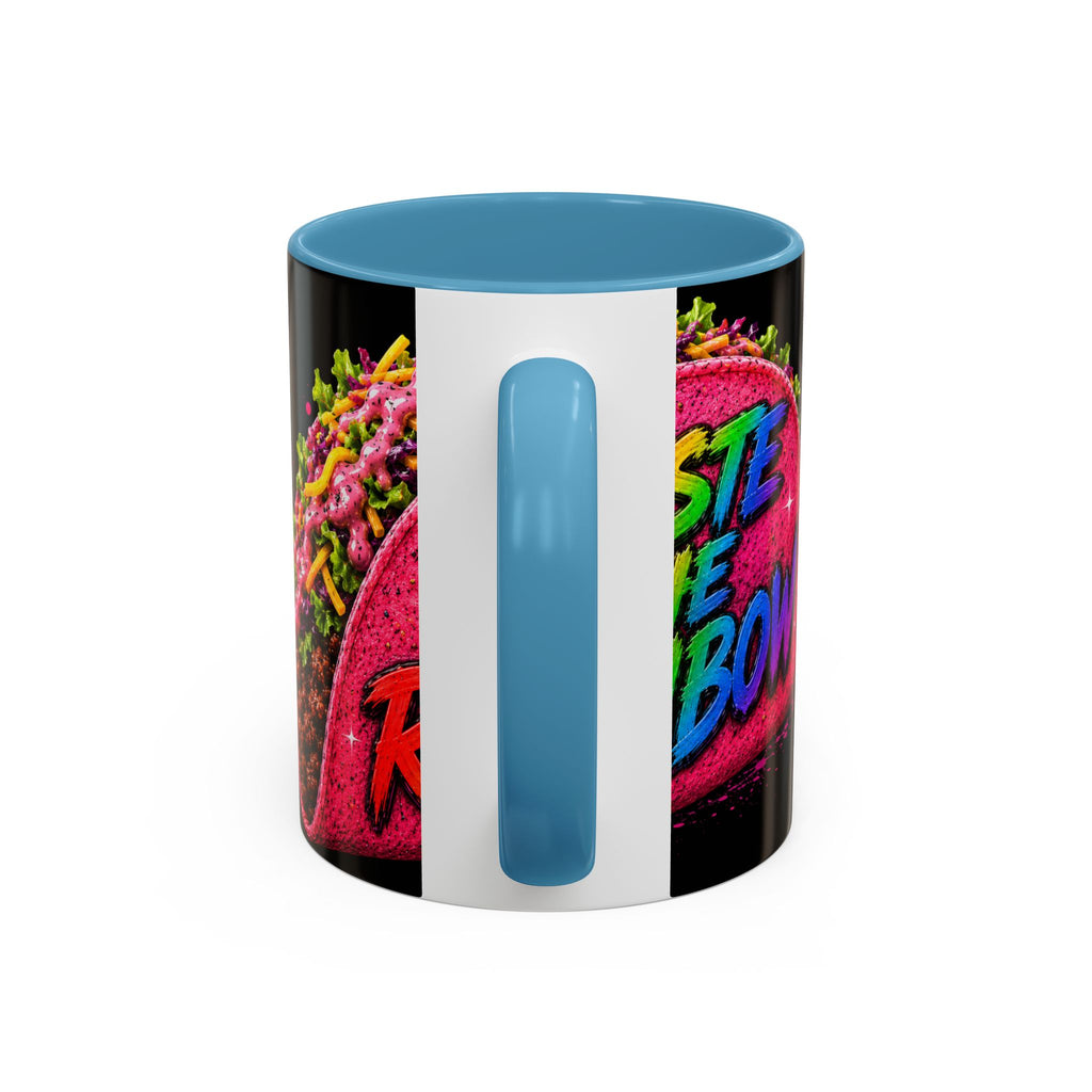 Taste The Rainbow Taco Coffee Mug — Colorful Novelty Accent Mug (11/15oz)