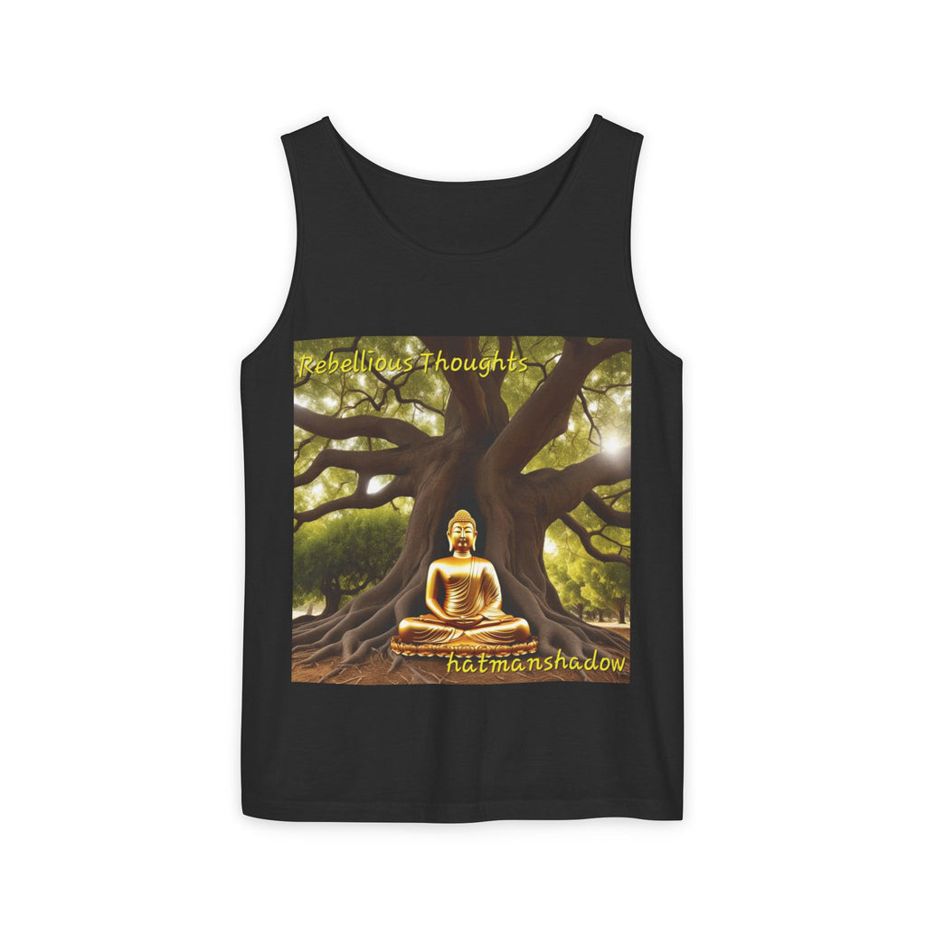 Buddha Under Bodhi Tree Tank Top — 'Be Hellow & Thoughtful' Spiritual Meditation Tee
