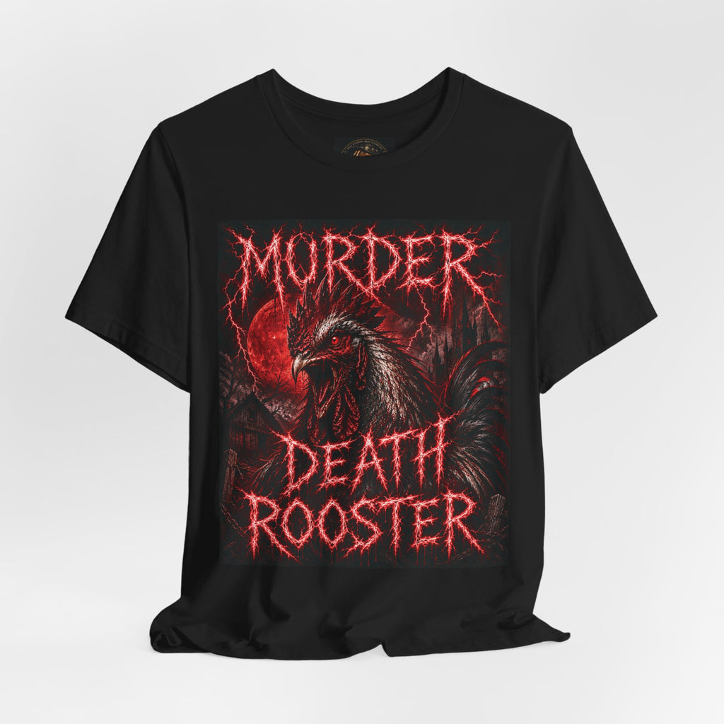 Death Rooster T-Shirt — "Murder Death Rooster" Dark Metal Graphic Tee