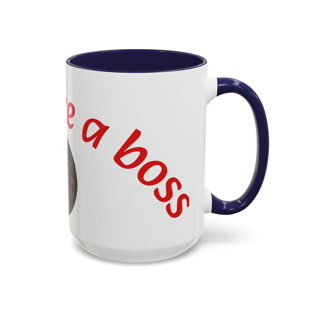Boss Vibes Accent Coffee Mug — 'Coffee like a boss' Motivational Office Mug (11/15oz)