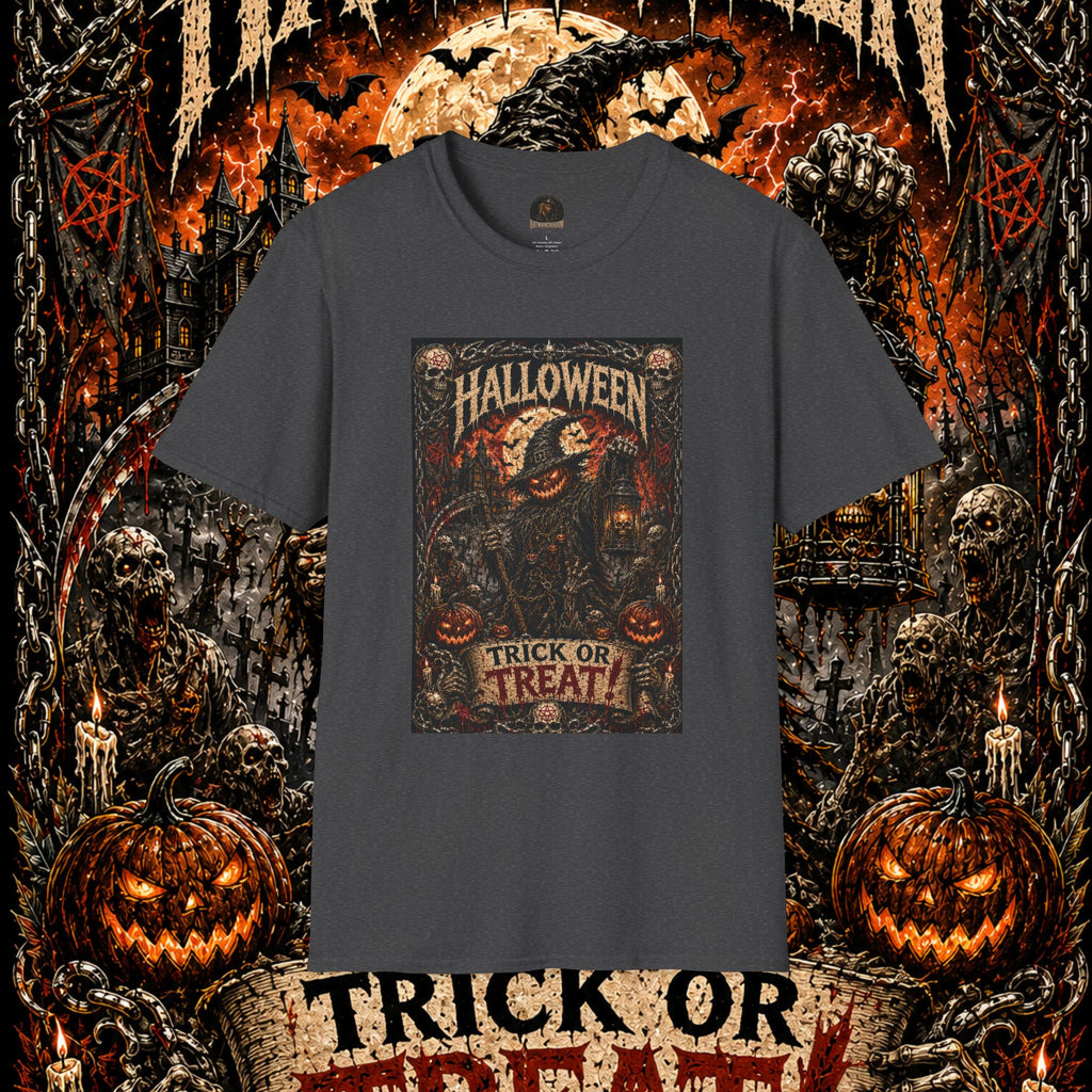 Halloween Trick or Treat T-Shirt — Spooky Vintage Pumpkin Design