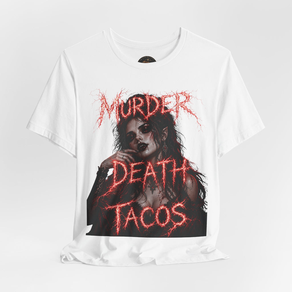 Murder Death Tacos Graphic Tee — Gothic Horror Taco Shirt