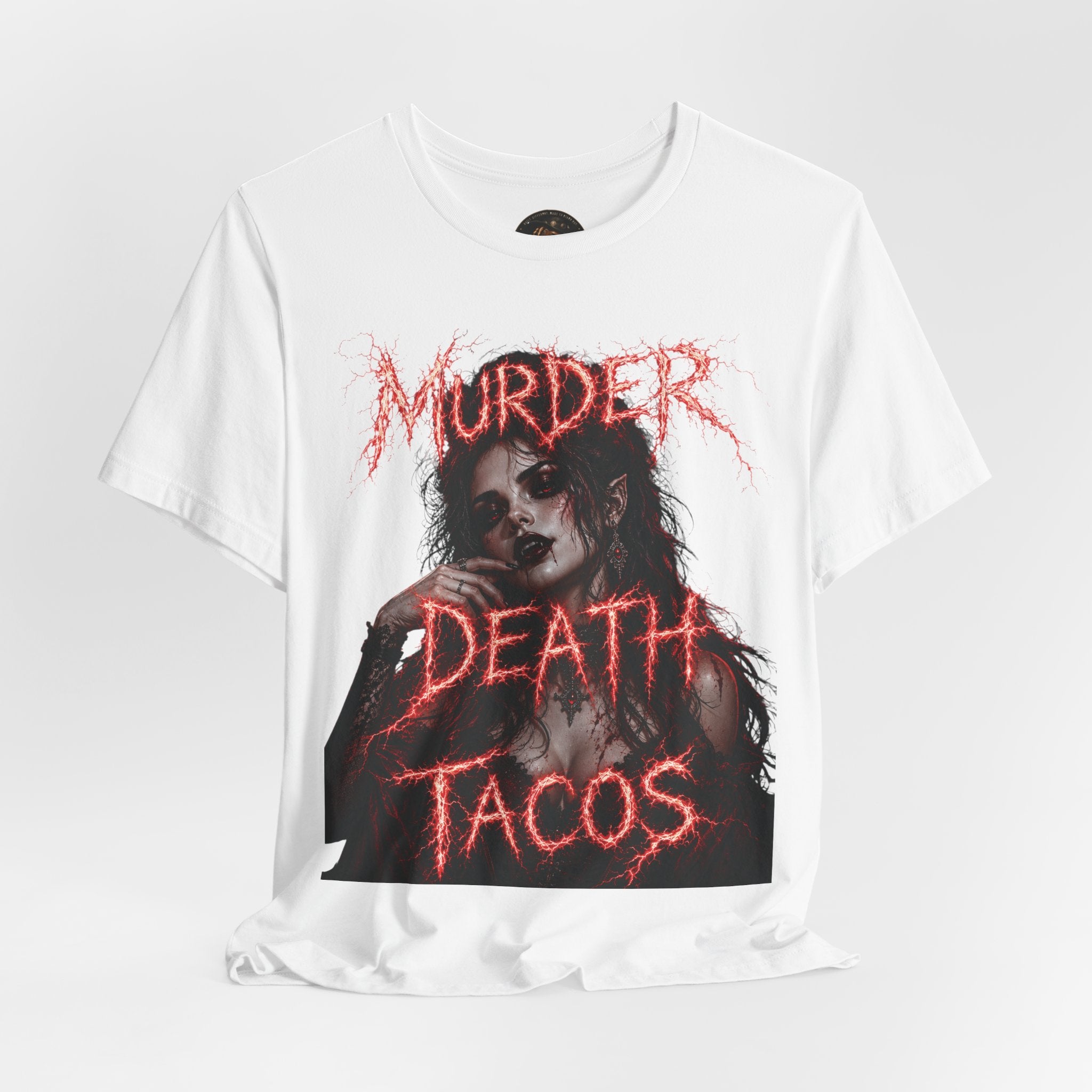 Murder Death Tacos Graphic Tee — Gothic Horror Taco Shirt
