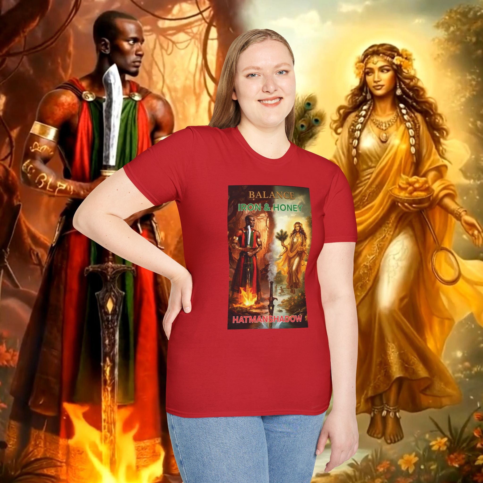 T-Shirt — 'Balance from a Honey' Spiritual Art Graphic Tee