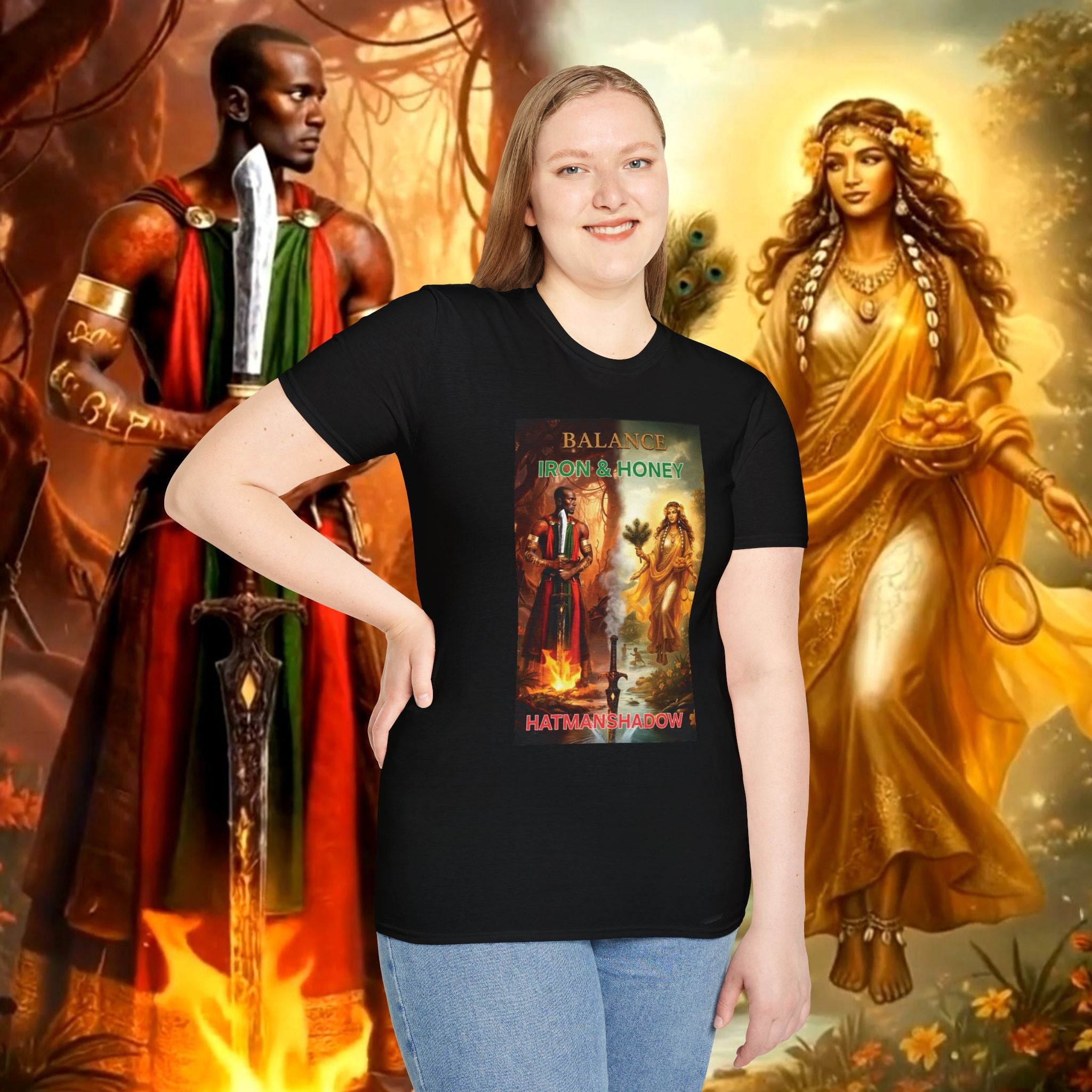 T-Shirt — 'Balance from a Honey' Spiritual Art Graphic Tee