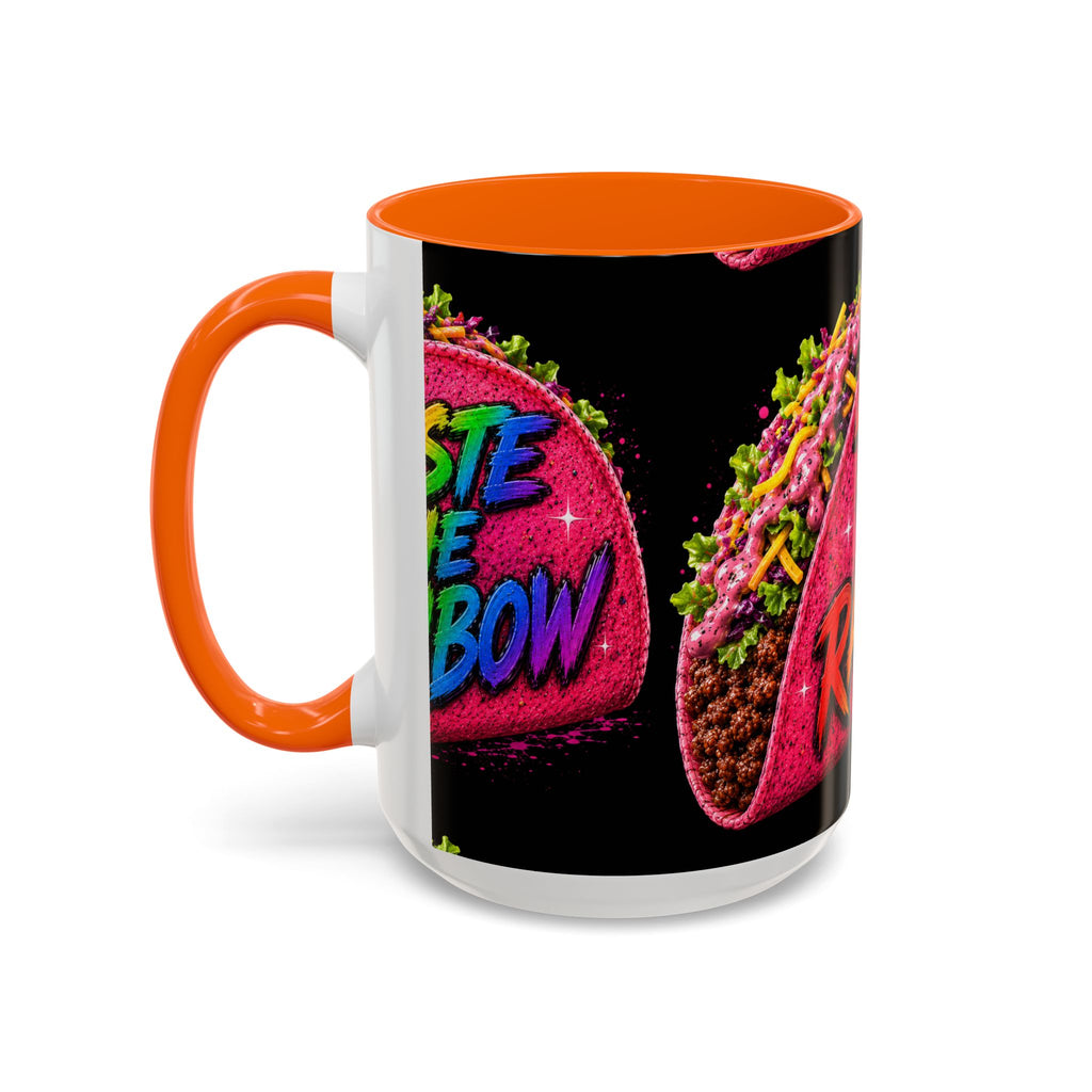 Taste The Rainbow Taco Coffee Mug — Colorful Novelty Accent Mug (11/15oz)