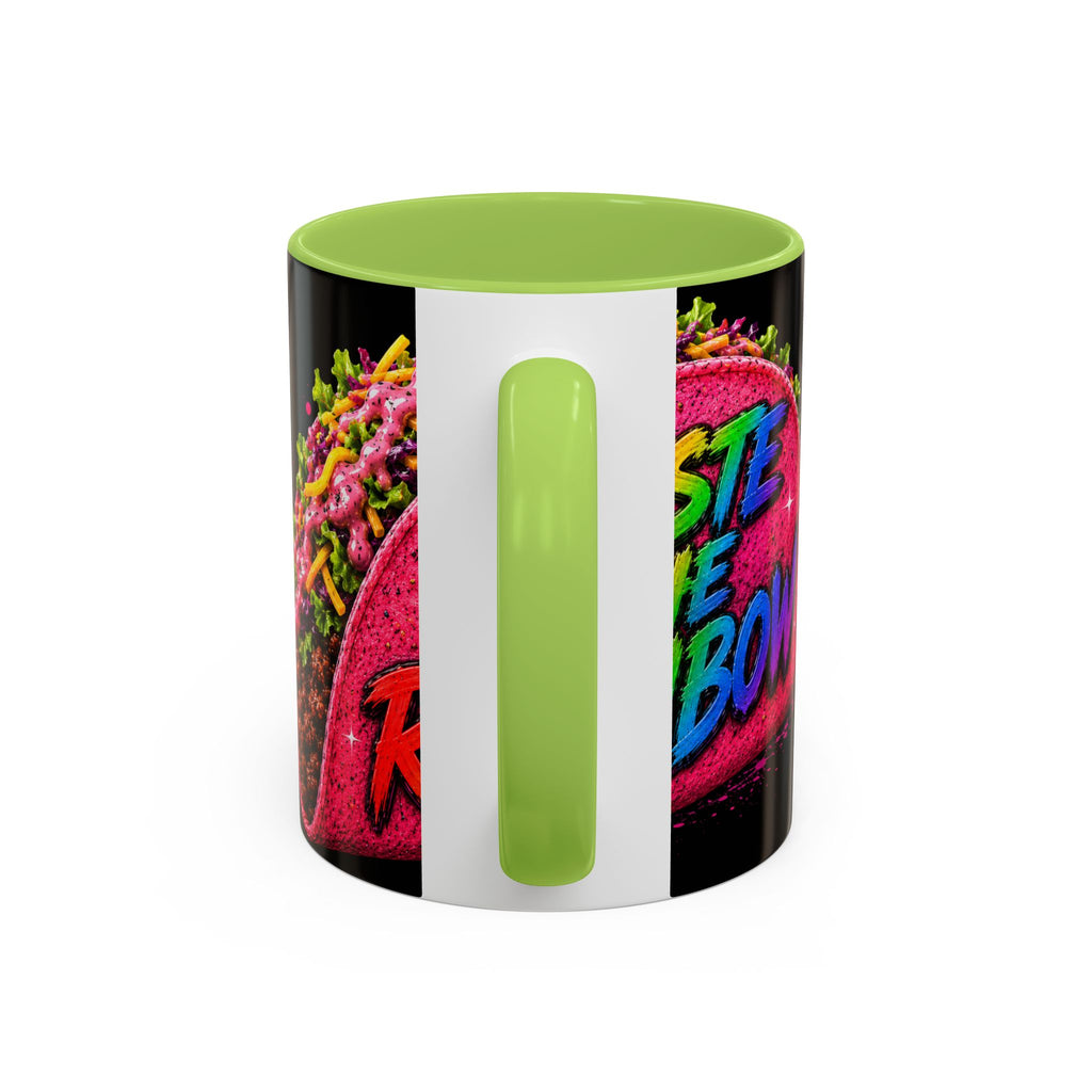 Taste The Rainbow Taco Coffee Mug — Colorful Novelty Accent Mug (11/15oz)