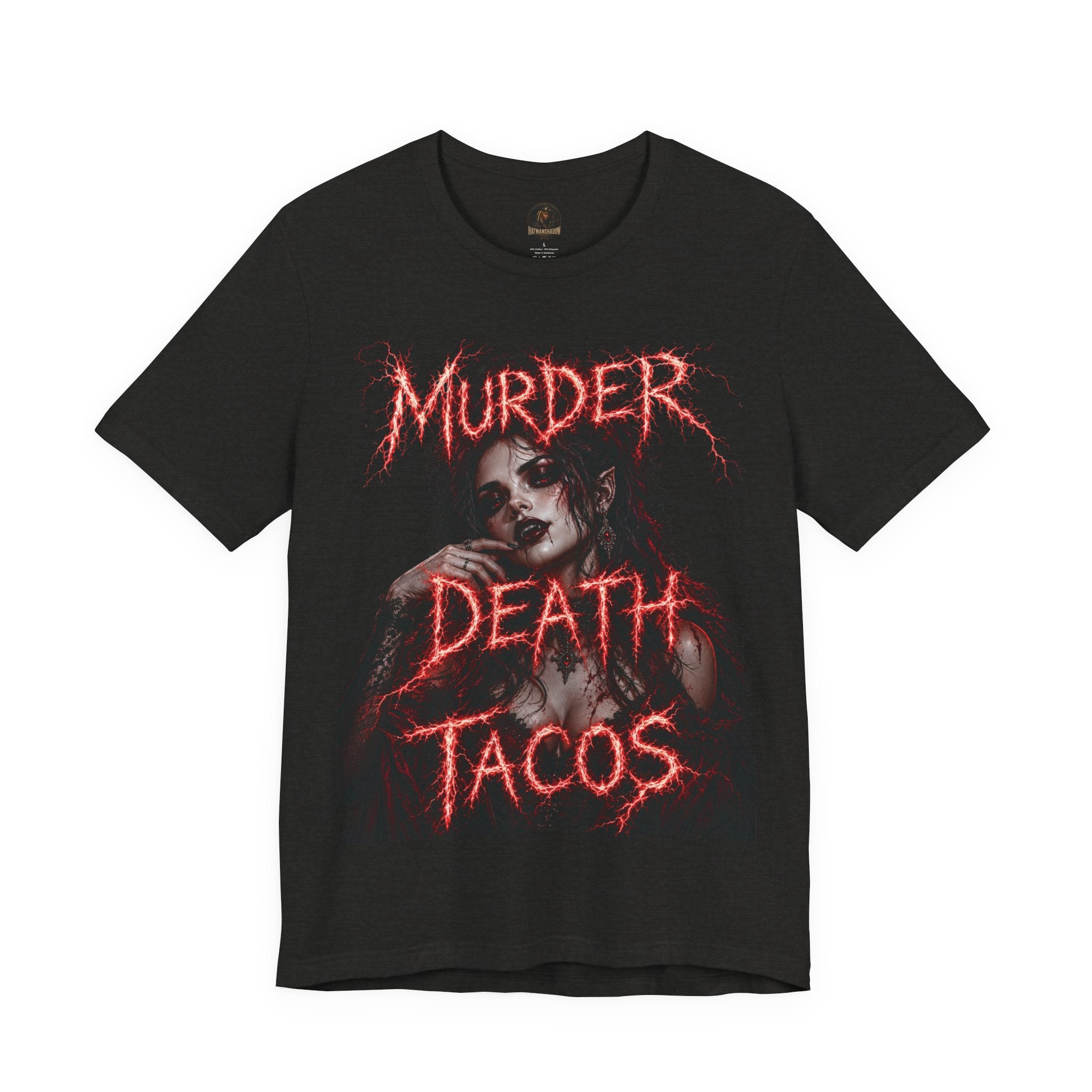 Graphic Tee — "Murder Death Tacos" Gothic Horror Taco Shirt