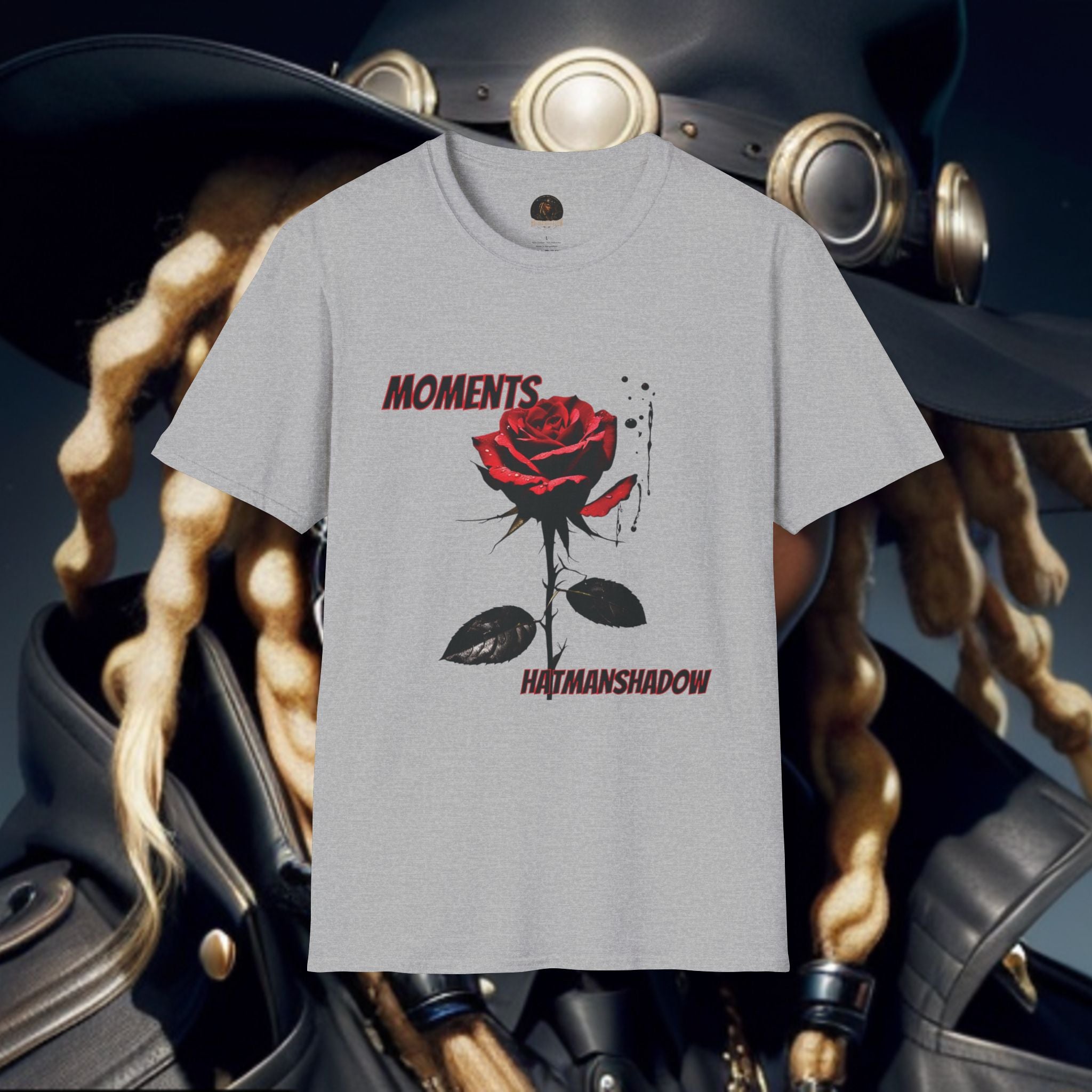 Moments Rose T-Shirt — Red Rose Graphic Tee
