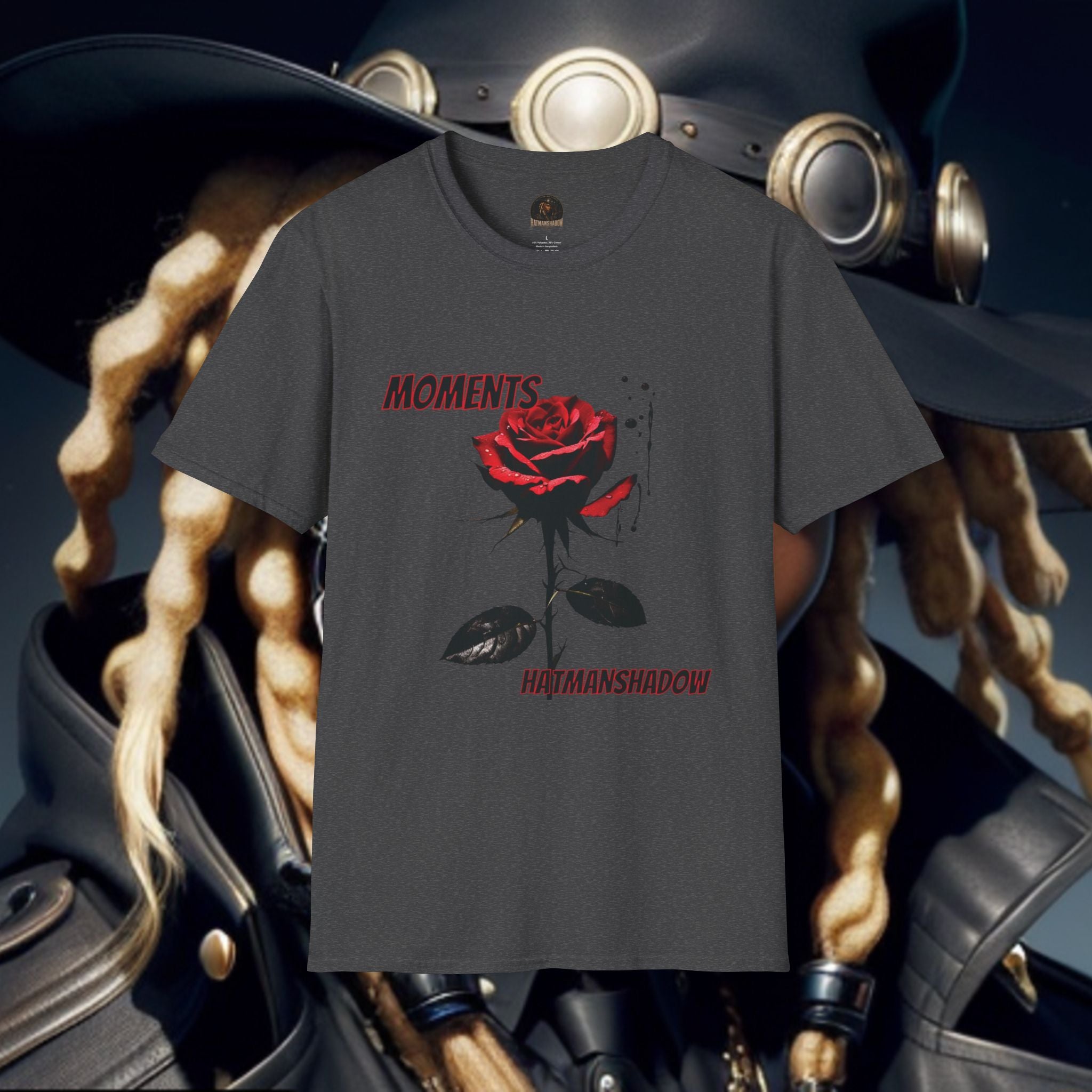 Moments Rose T-Shirt — Red Rose Graphic Tee
