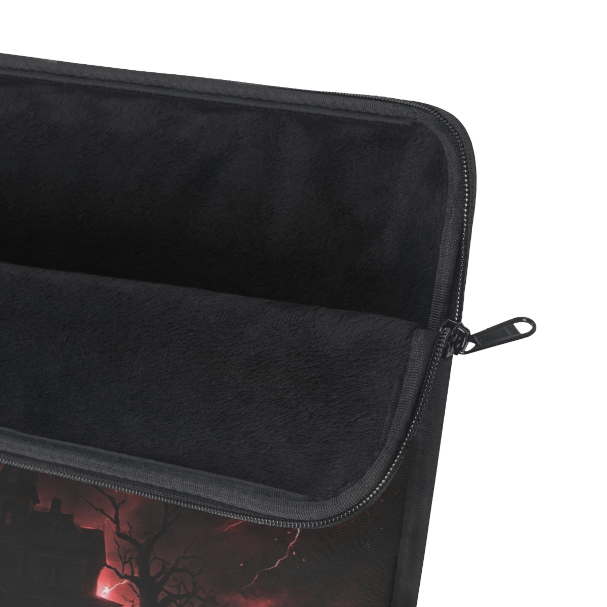 Wanna Play Laptop Sleeve — Spooky Haunted House Protective Sleeve